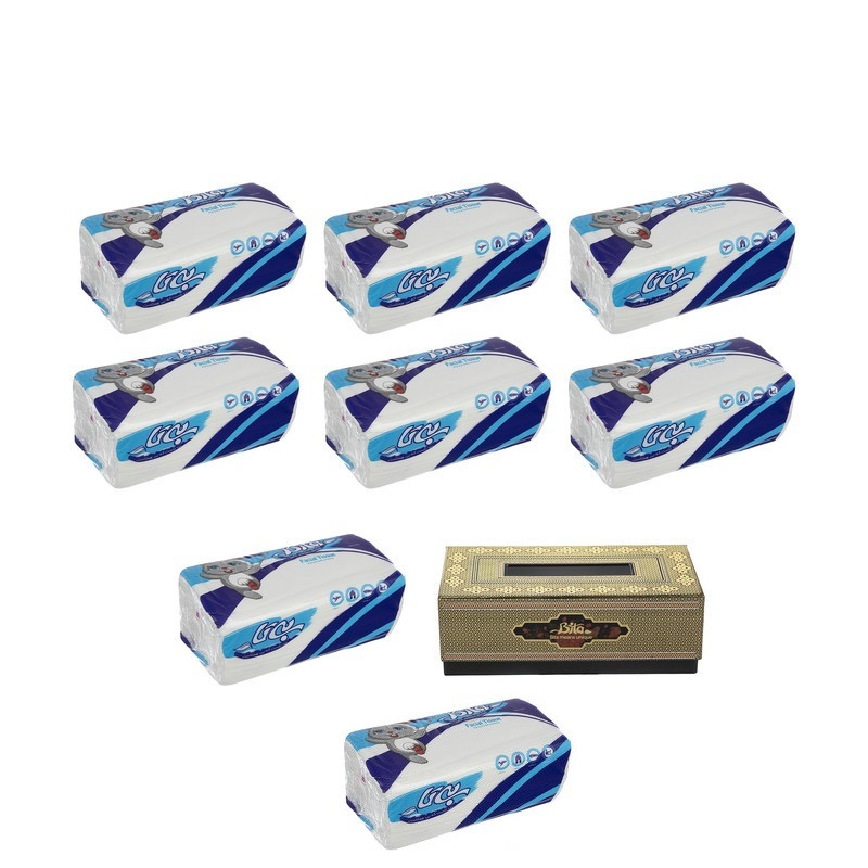 f72e31f84f41f6234fdc6f5e5bce08e18af2335a_1703764762 دستمال کاغذی بی تا مدل اکونومی به همراه جای دستمال کاغذی مجموعه 9 عددی - Image 1