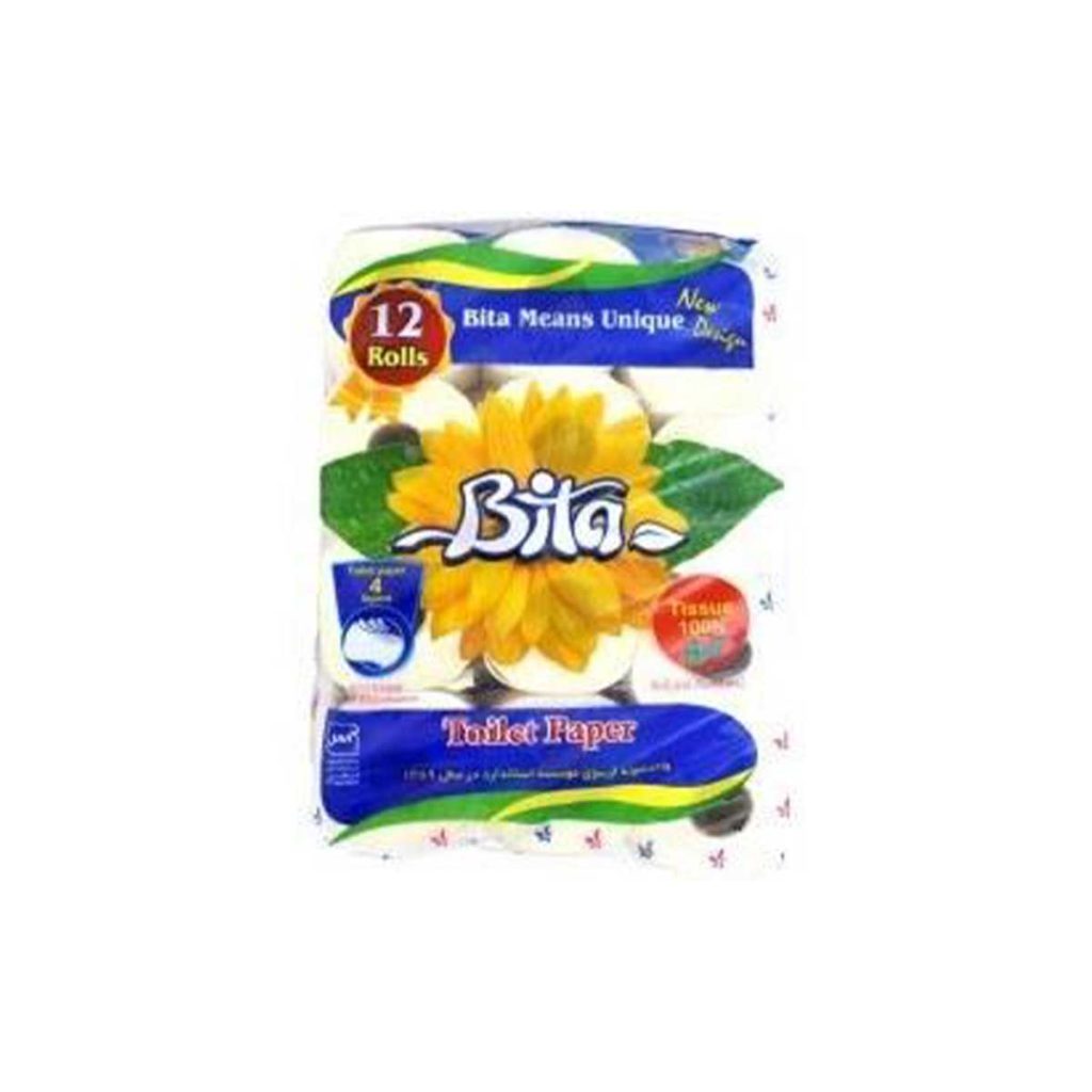 دستمال توالت بیتا چهار لایه ۱۲ رول