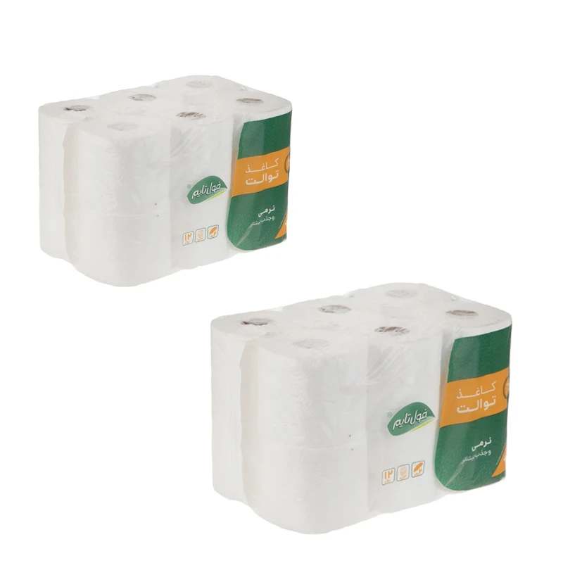 ec97de8a53fd2ca1a6812b122a73f9dd8fde956a_1695305551 دستمال توالت فول تایم مدل اقتصادی دو بسته 12 عددی - Image 1